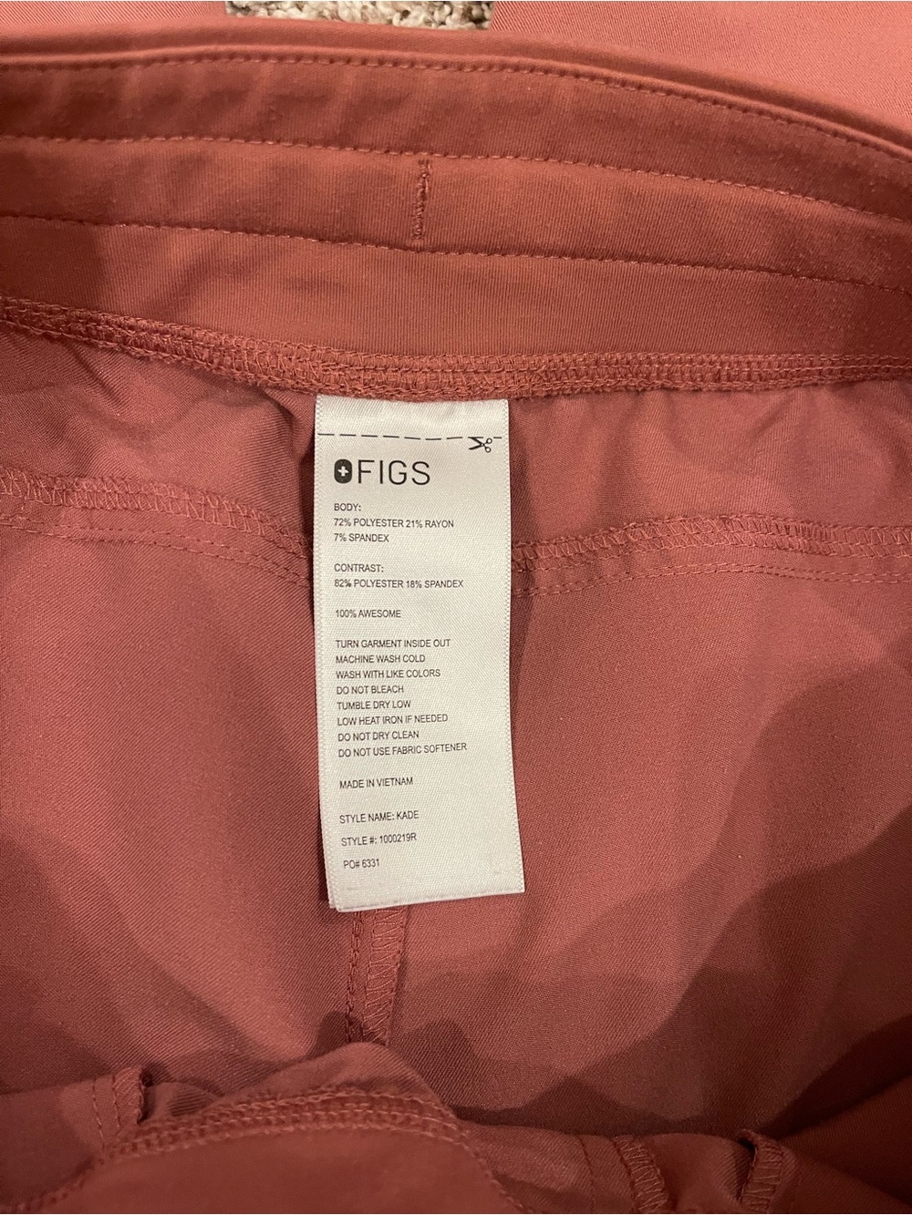 Figs Mauve Scrub Set Size Small - Picture 7 of 8